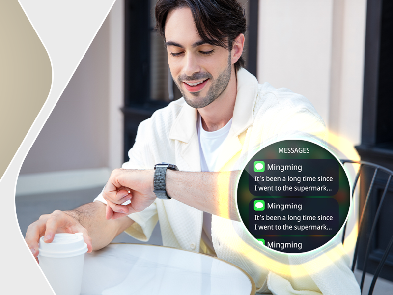 Czarny smartwatch Canyon Hexagon 88, rozmowy Bluetooth