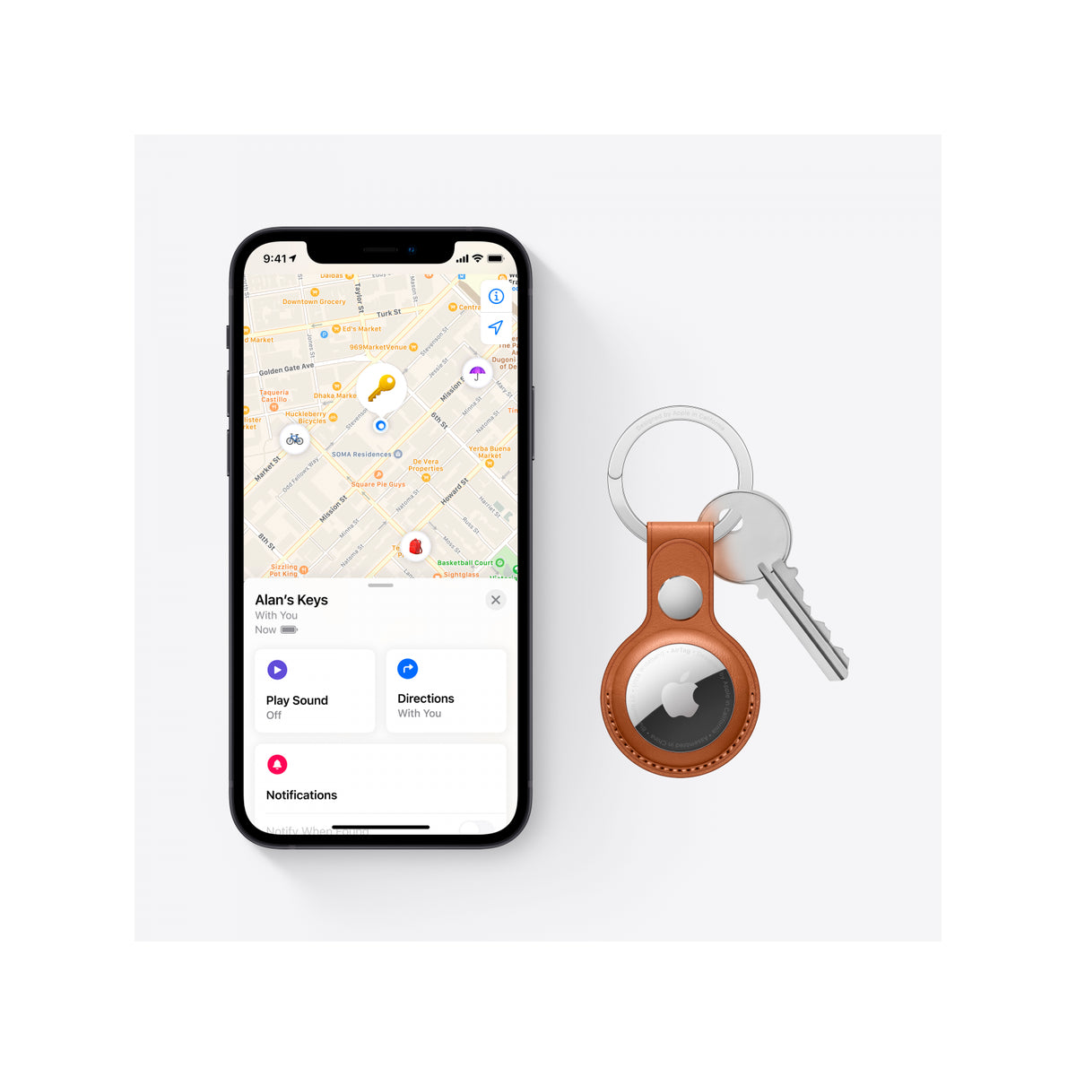Apple AirTag 1 Pack, Model A2187, lokalizator (12)