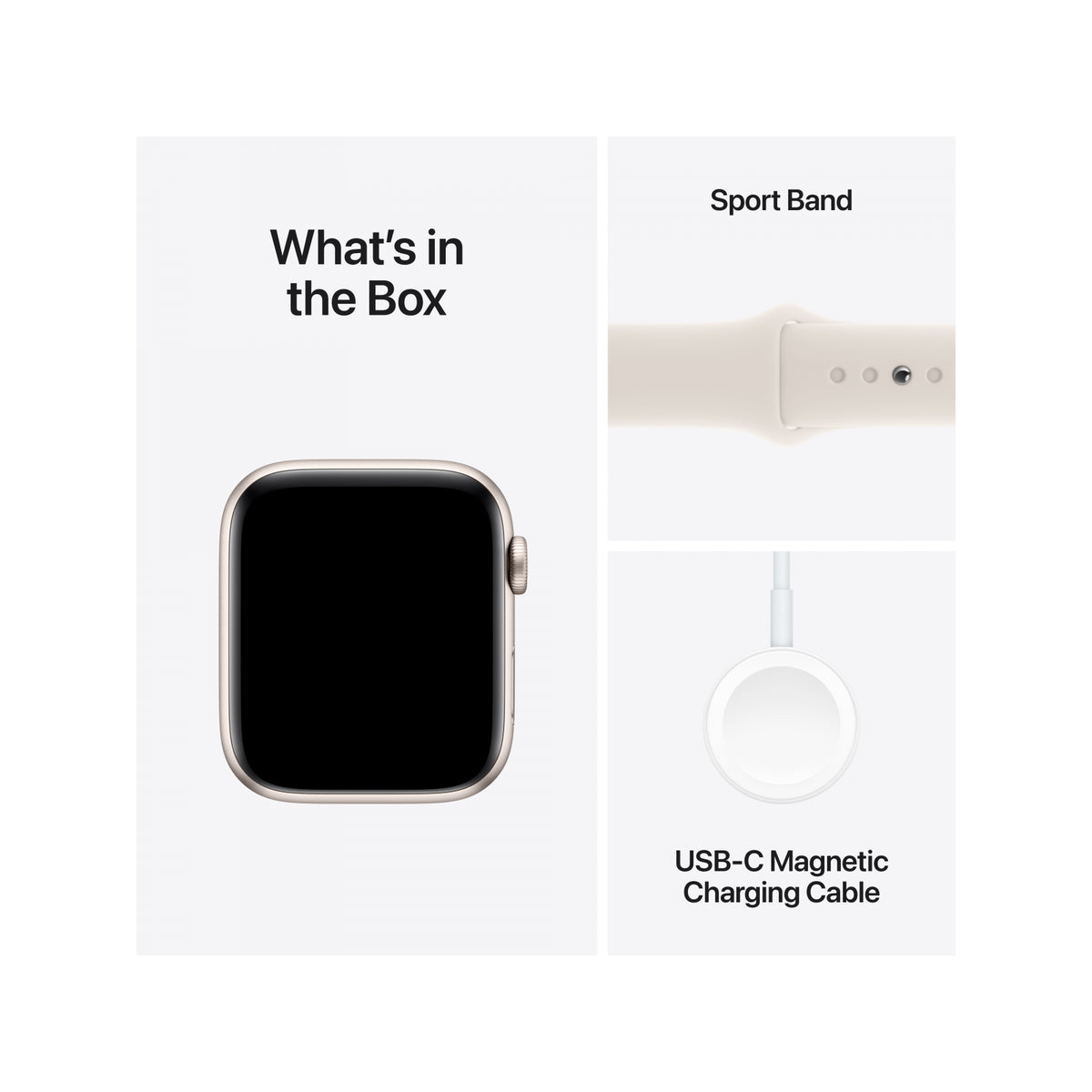 Apple Watch SE 2024 Starlight Aluminium 44mm z paskiem S/M