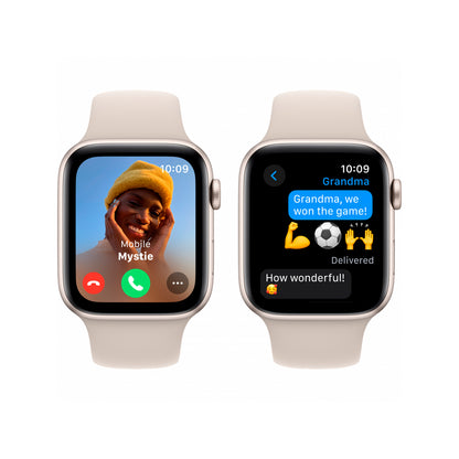 Apple Watch SE GPS 44mm, Starlight Aluminium, Sport Band