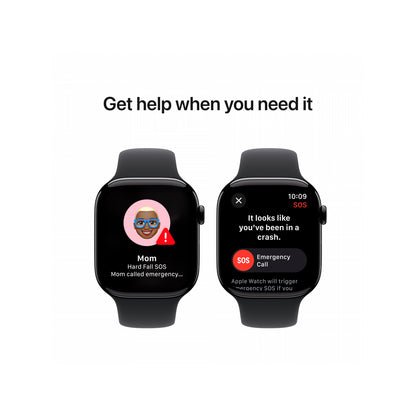 Apple Watch Series 10 GPS 42mm Jet Black Aluminium.