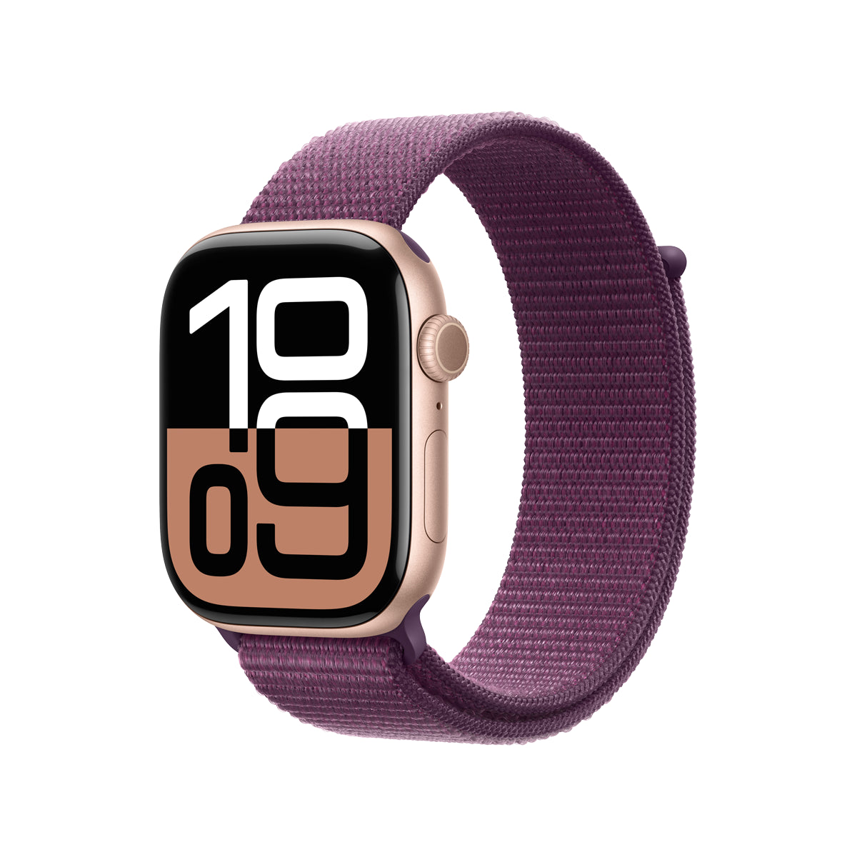 Apple Watch Series 10 GPS 42mm Rose Gold z plum strap