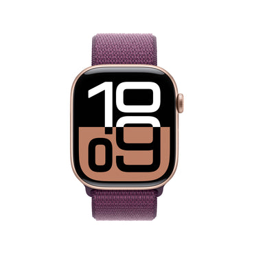 Apple Watch Series 10, różowe złoto, sportowy pasek, model A2997.