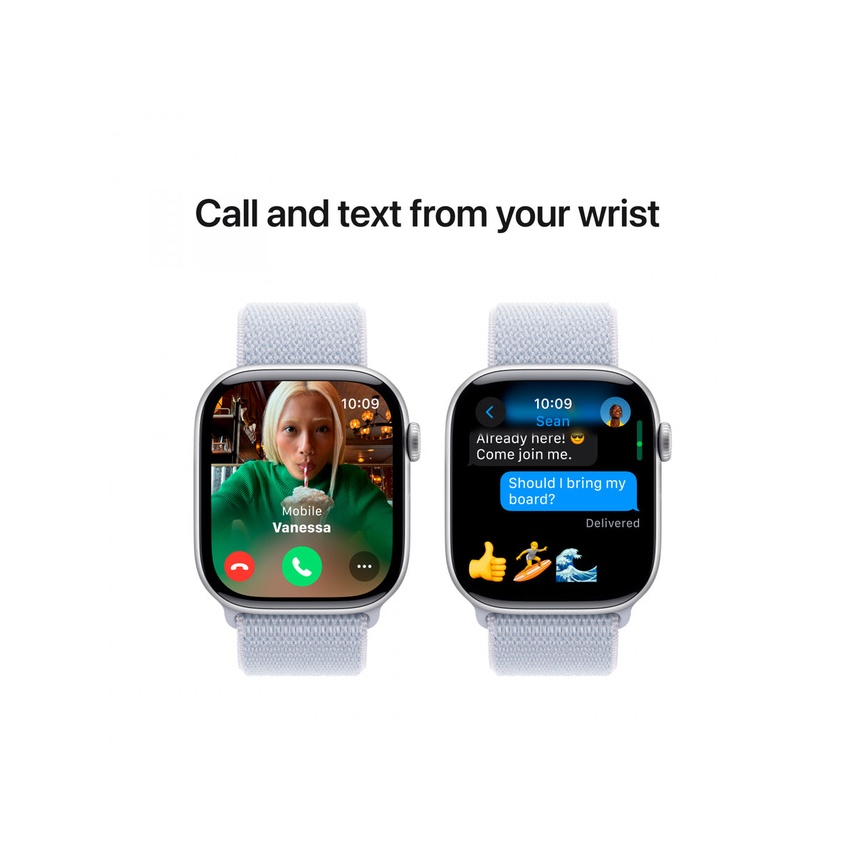 Apple Watch Series 10 GPS 42mm, srebrna aluminiowa obudowa.