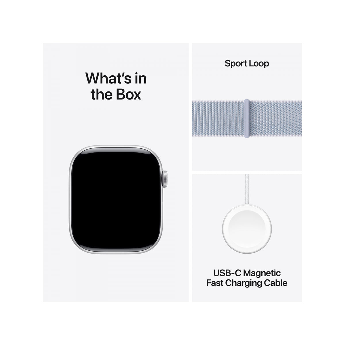 Apple Watch Series 10 GPS 42mm Silver z niebieskim paskiem