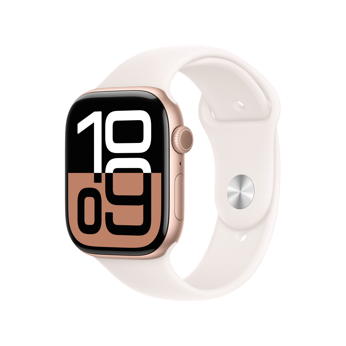 Apple Watch Series 10 Rose Gold 46mm z różowym paskiem