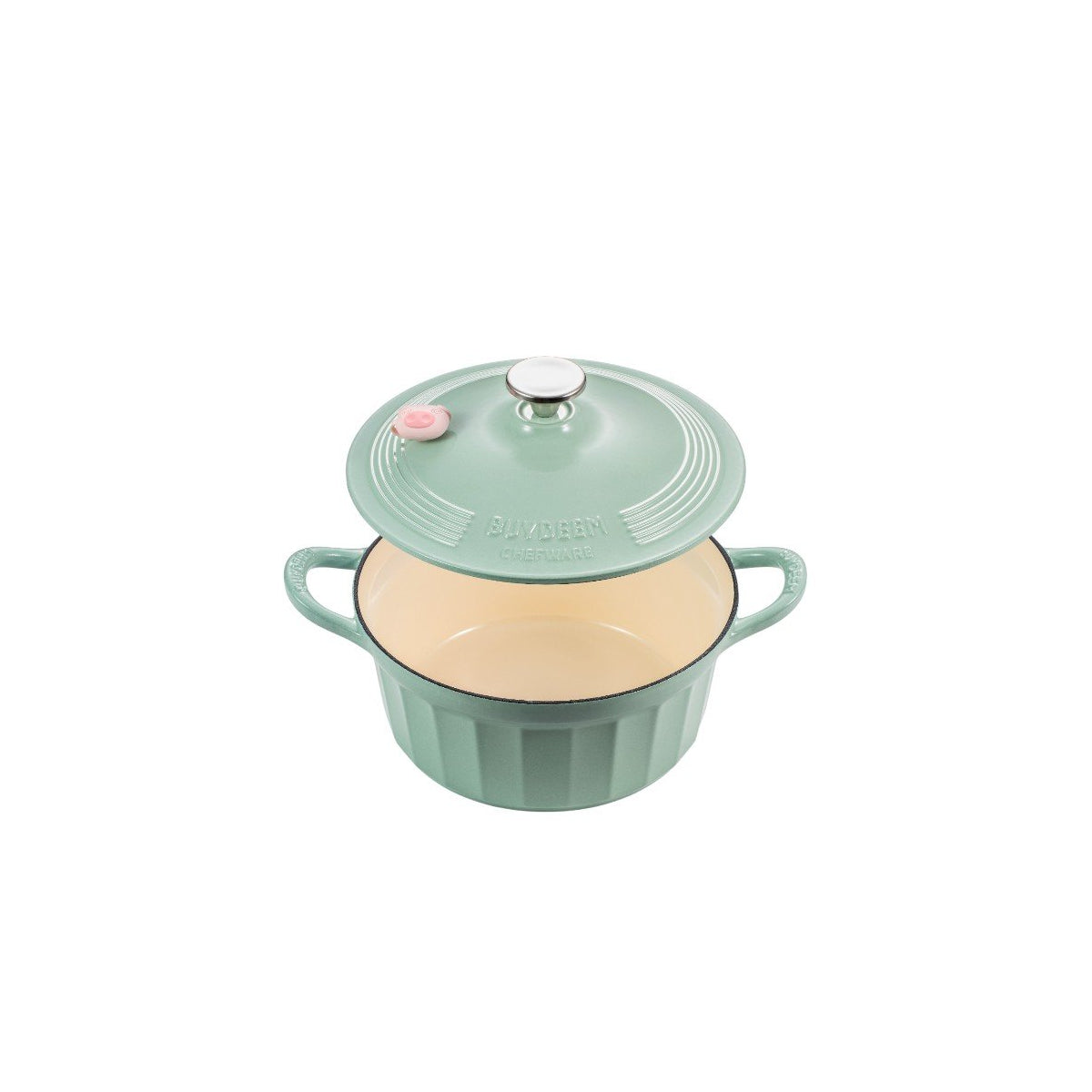 Emaliowane naczynie żeliwne BUYDEEM 39L Cozy Greenish (3)