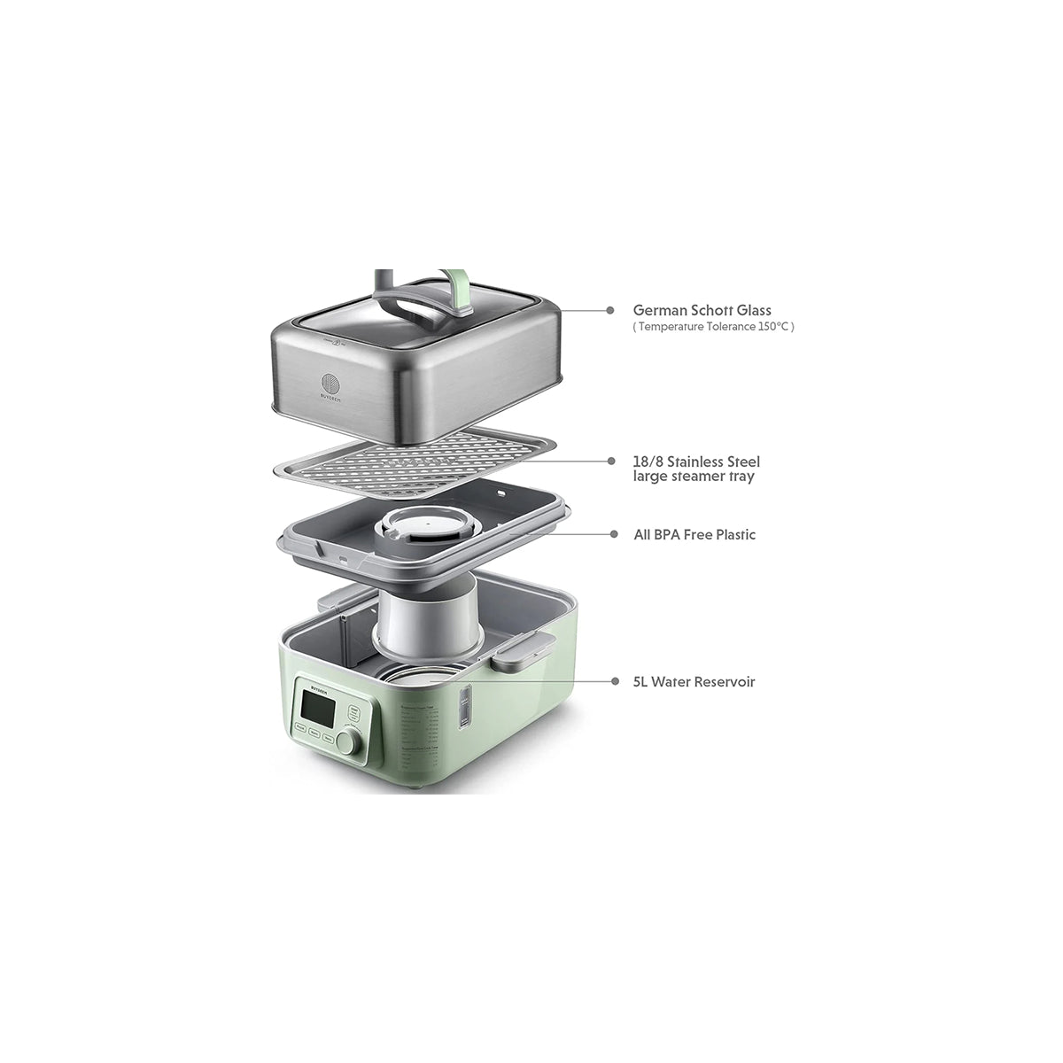 Parowar BUYDEEM 5L G564 Cozy Greenish EU (5)