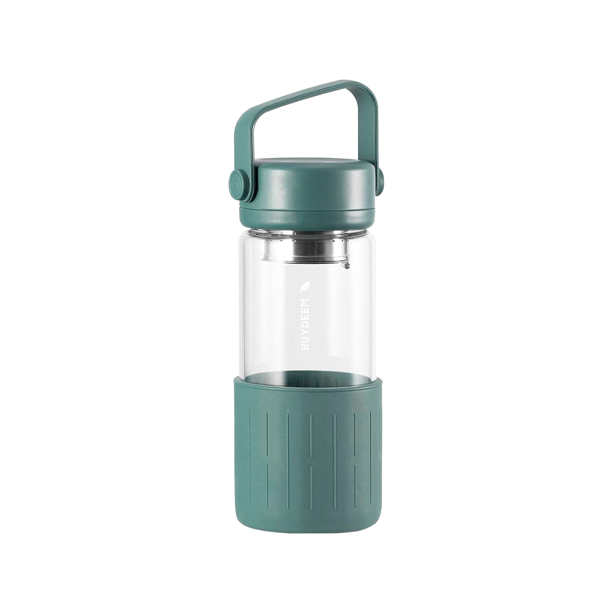 Szklana butelka z zaparzaczem 300ml Cozy Greenish 1