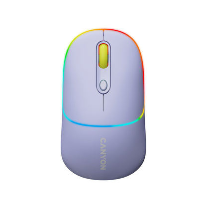 CANYON MW-22 2w1 RGB fioletowa mysz bezprzewodowa