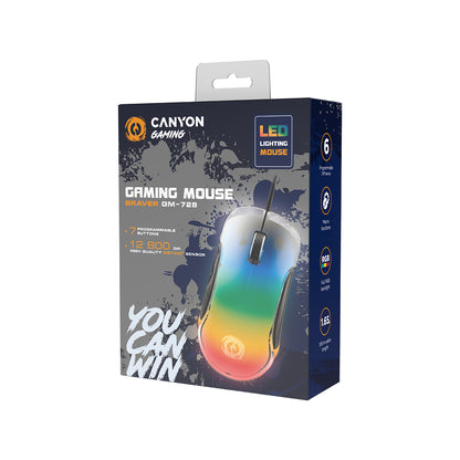Mysz gamingowa CANYON Braver GM-728 LED czarna 7 przycisków (4)