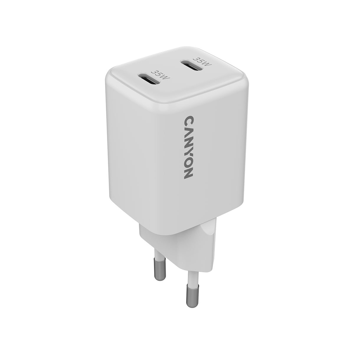 CANYON ładowarka CU35CC GaN 35W 2xPD EU biała