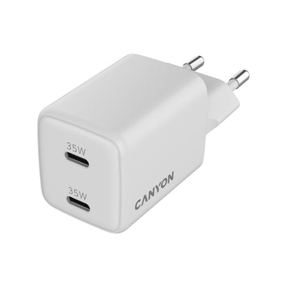 CANYON ładowarka CU35CC GaN 35W 2xPD EU biała (3)
