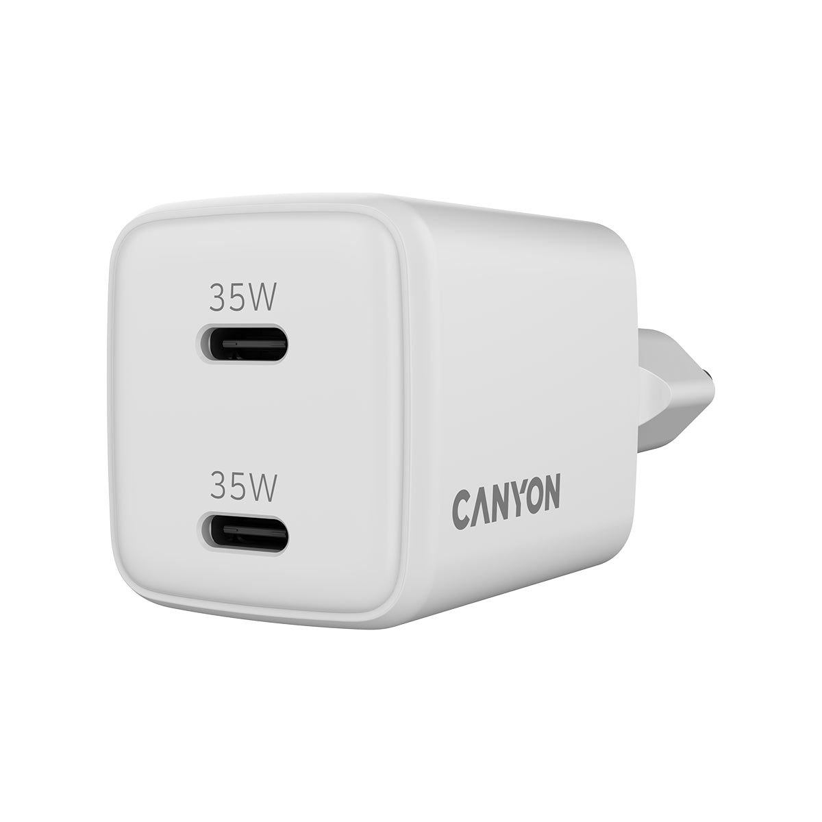 CANYON ładowarka CU35CC GaN 35W 2xPD EU biała (4)