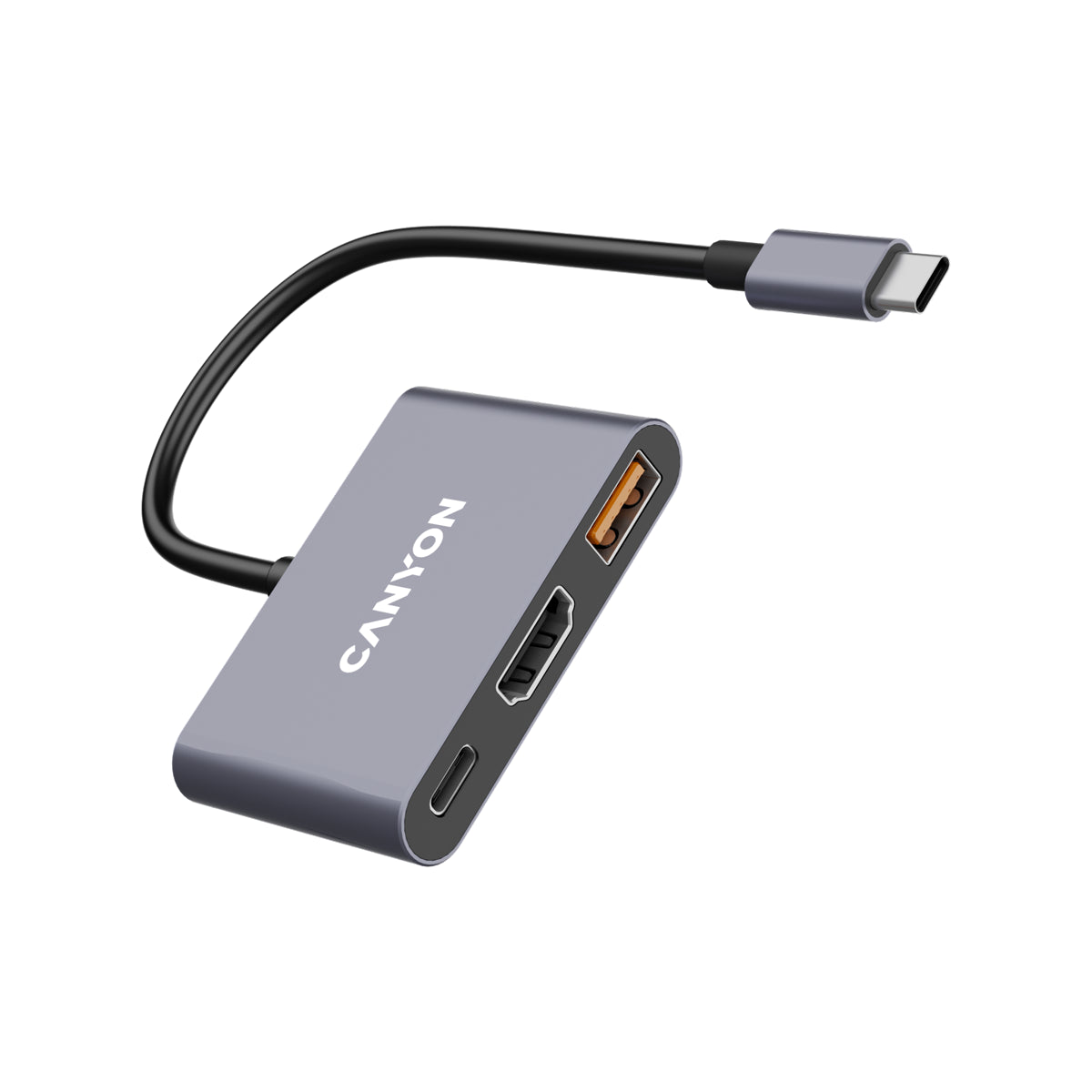 CANYON hub DS-4 3in1 USB-C w kolorze szarym (3)