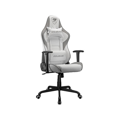 Fotel gamingowy COUGAR Armor Elite w kolorze biało-szarym.