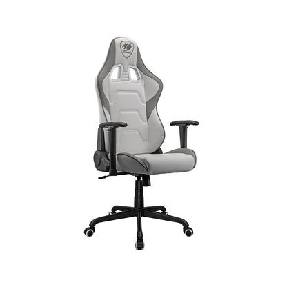 Fotel gamingowy COUGAR Armor Elite biało-szary, ergonomiczny design.