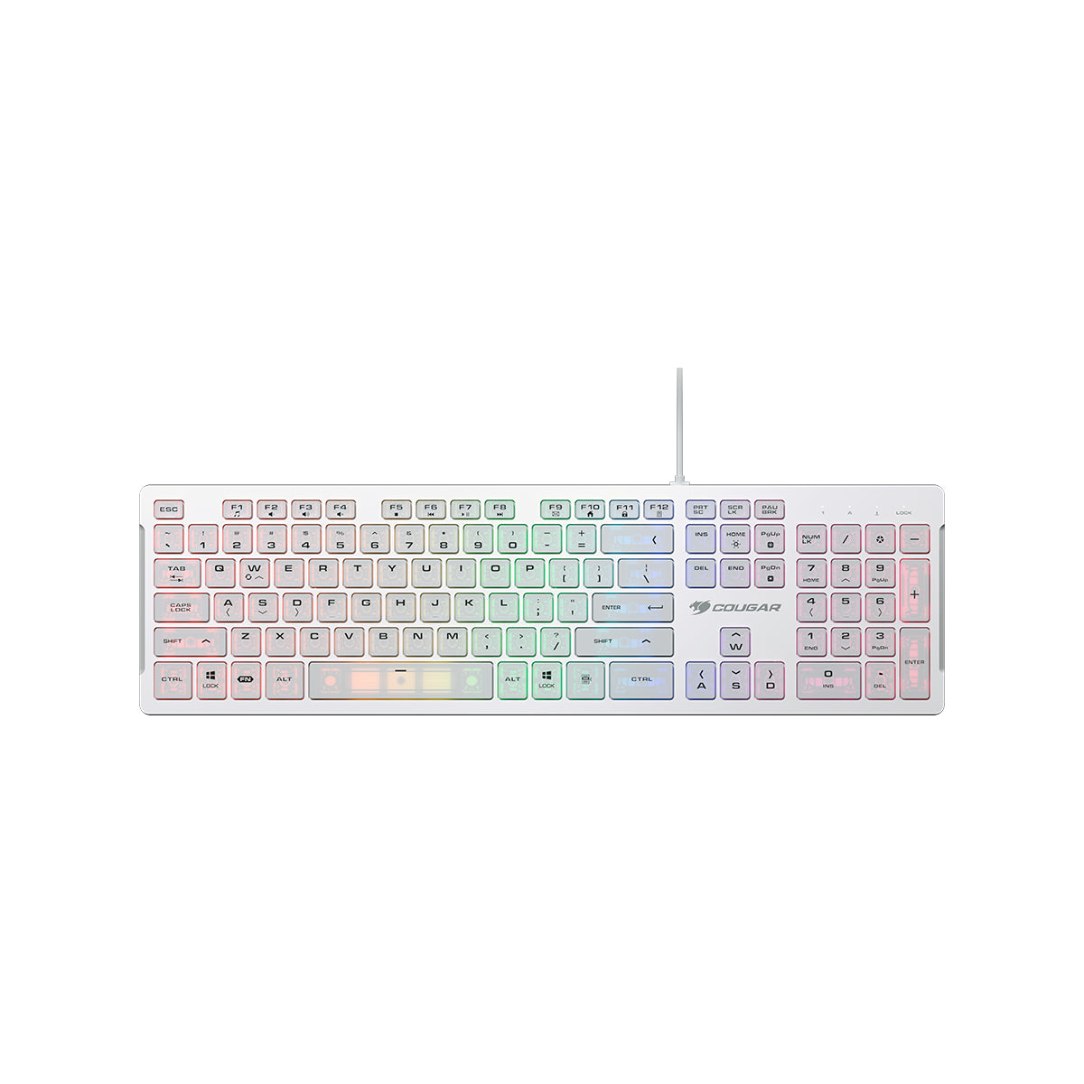Klawiatura gamingowa COUGAR Vantar S RGB USB biała
