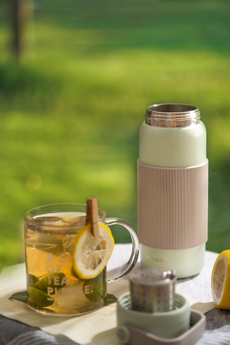 Termos BUYDEEM 400 ml z zaparzaczem Cozy Greenish 2