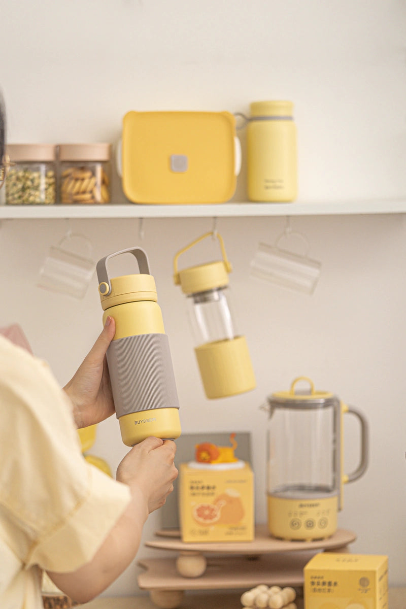 Termos z zaparzaczem Buydeem CD1011 400 ml Mellow Yellow