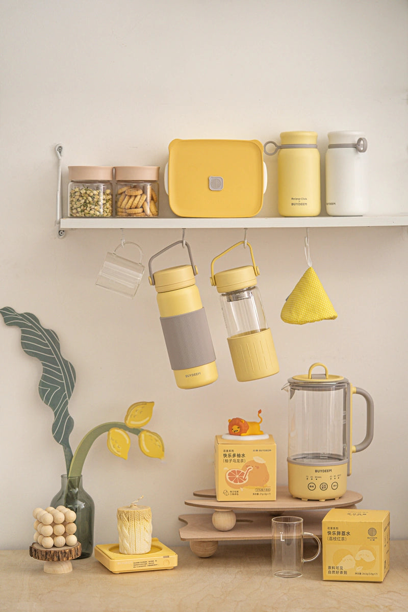 Termos z zaparzaczem Buydeem CD1011 400 ml Mellow Yellow