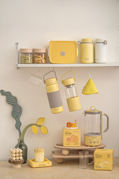 Termos z zaparzaczem Buydeem CD1011 400 ml Mellow Yellow