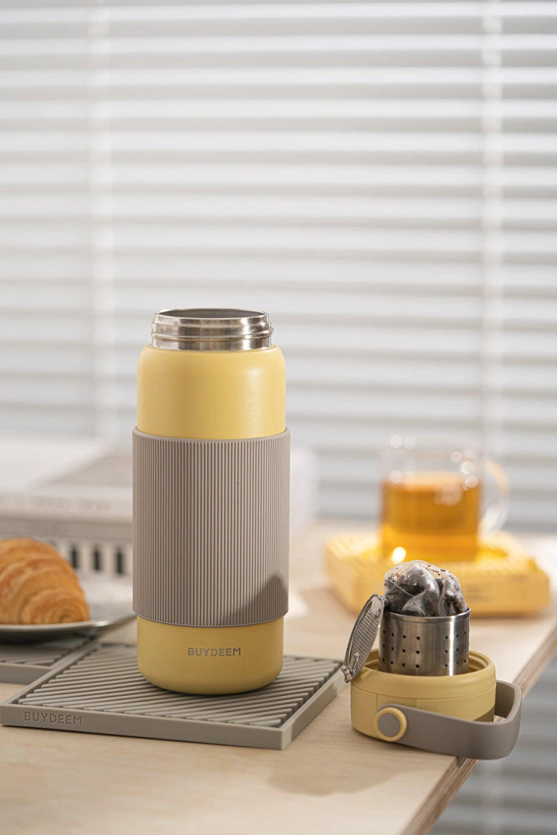 Termos z zaparzaczem Buydeem CD1011 400 ml Mellow Yellow