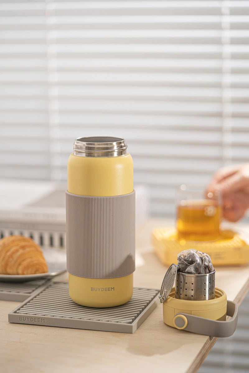 Termos z zaparzaczem Buydeem CD1011 400 ml Mellow Yellow