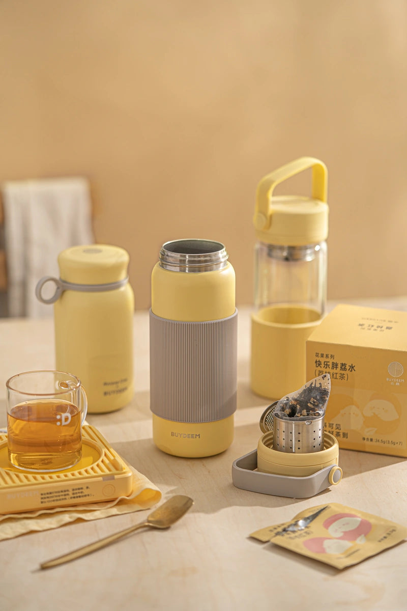 Termos z zaparzaczem Buydeem CD1011 400 ml Mellow Yellow