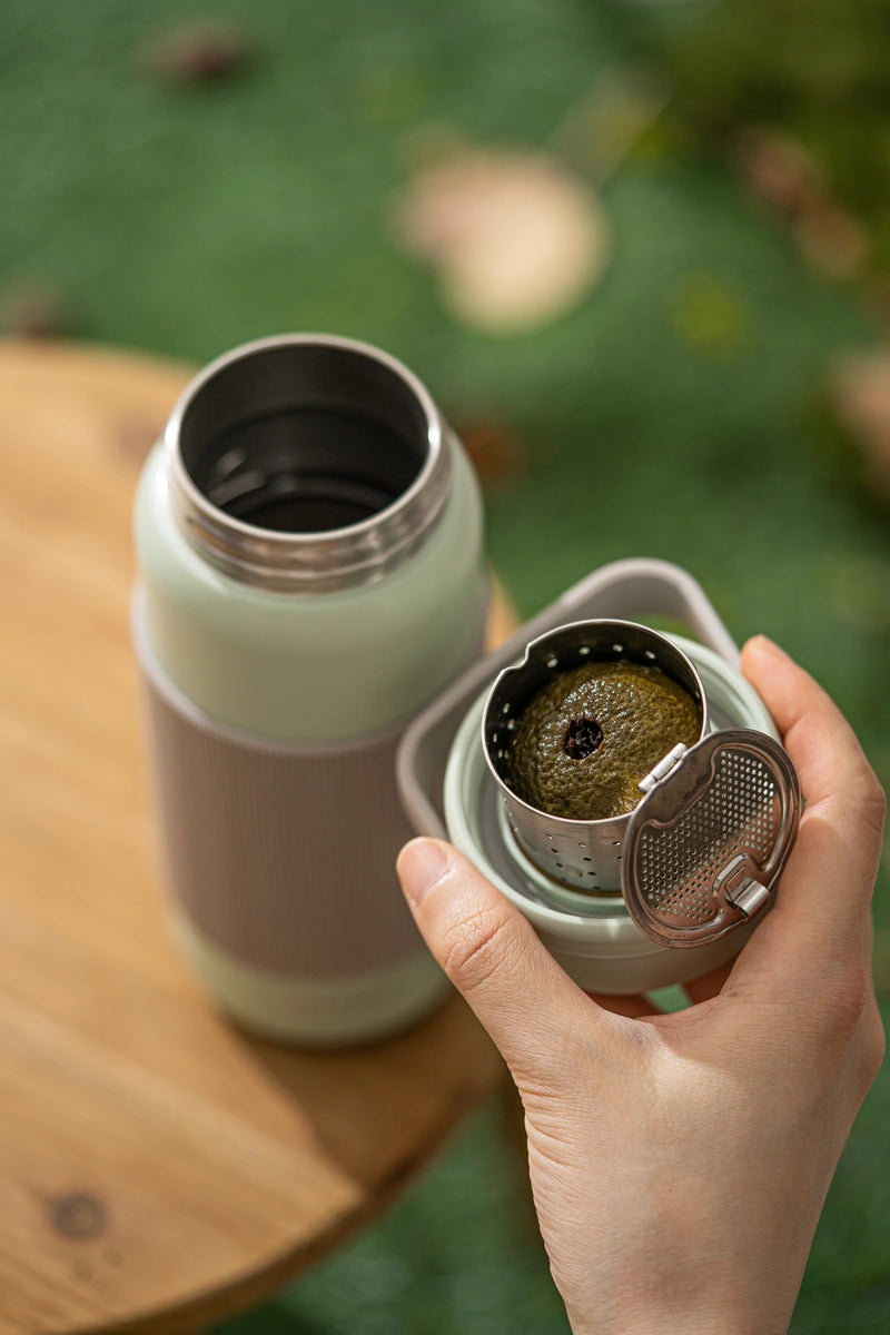 Termos BUYDEEM 400 ml z zaparzaczem Cozy Greenish 16