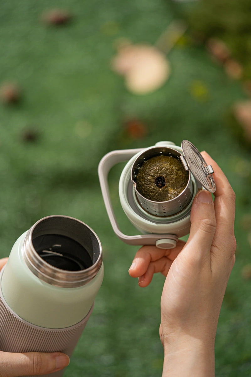 Termos BUYDEEM 400 ml z zaparzaczem Cozy Greenish 17