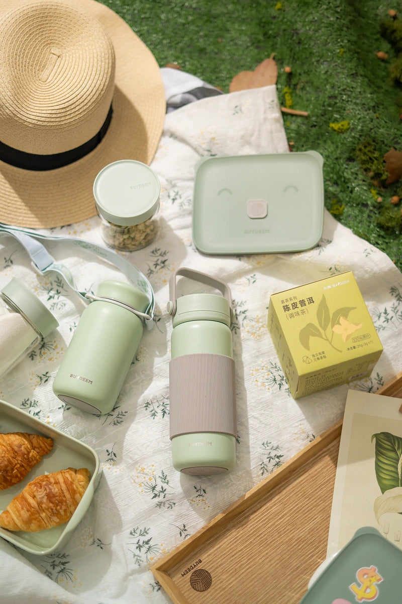 Termos BUYDEEM 400 ml z zaparzaczem Cozy Greenish 8