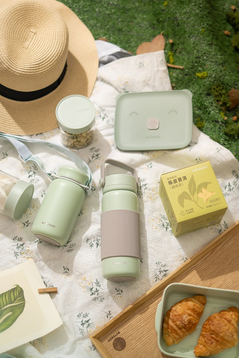 Termos BUYDEEM 400 ml z zaparzaczem Cozy Greenish 6