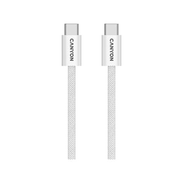 Kabel CANYON OnWire 60MG C-C 60W w kolorze białym, z końcówką USB-C 1