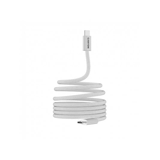 Kabel CANYON OnWire 60MG C-C 60W w kolorze białym, z końcówką USB-C 2