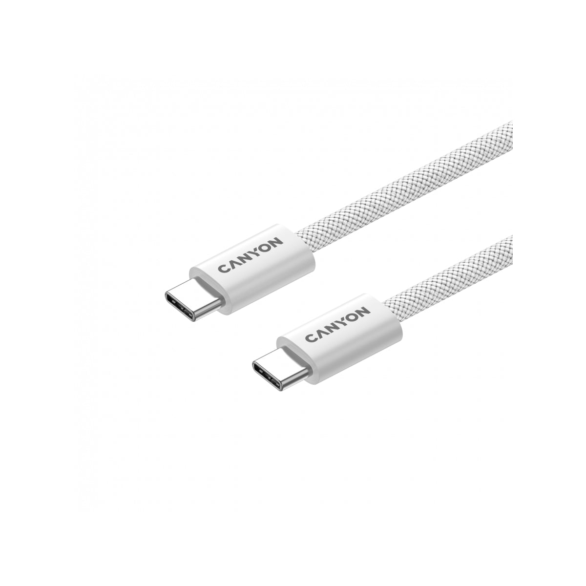 Kabel CANYON OnWire 60MG C-C 60W w kolorze białym, z końcówką USB-C 3