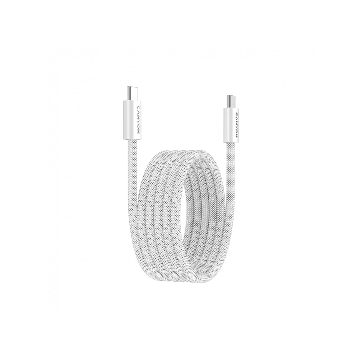 Kabel CANYON OnWire 60MG C-C 60W w kolorze białym, z końcówką USB-C 5