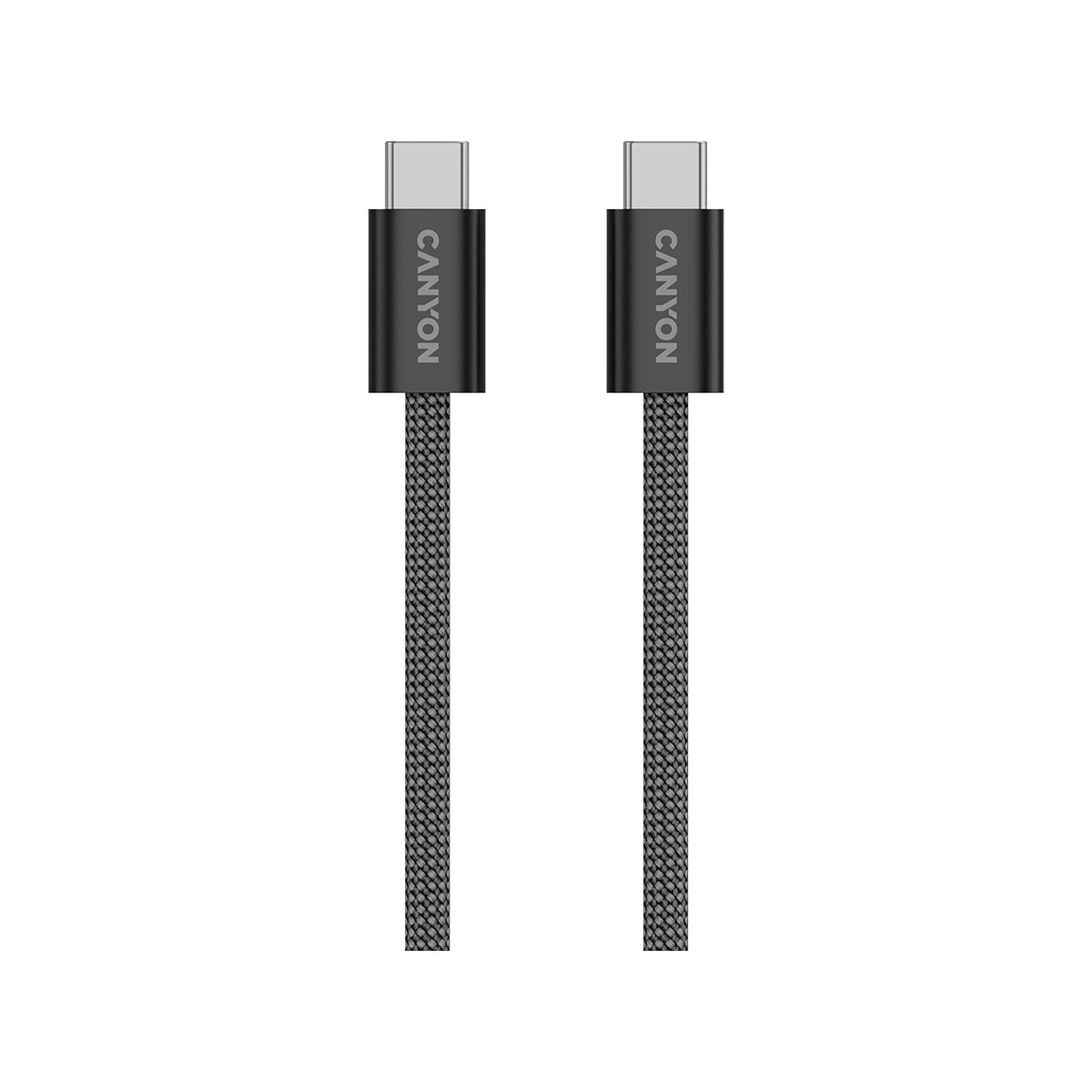 Kabel OnWire 60MG C-C 60W Canyon 1m Czarny - czarny kabel USB C do USB C, długość 1m, moc 60W 1