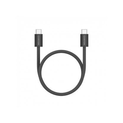 Kabel OnWire 60MG C-C 60W Canyon 1m Czarny - czarny kabel USB C do USB C, długość 1m, moc 60W 4