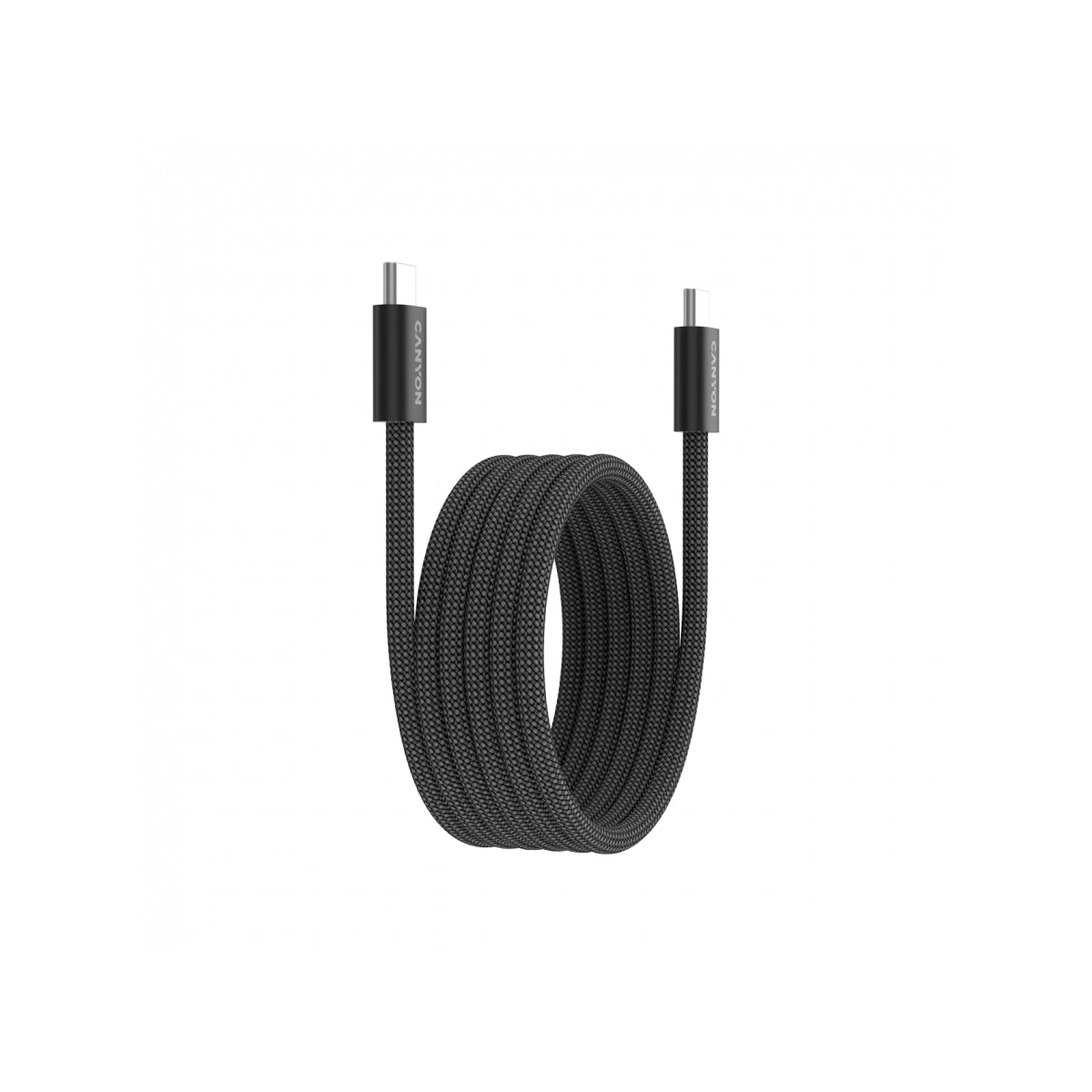 Kabel OnWire 60MG C-C 60W Canyon 1m Czarny - czarny kabel USB C do USB C, długość 1m, moc 60W 5