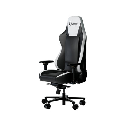 Fotel gamingowy LORGAR Base 311 czarno-biały.