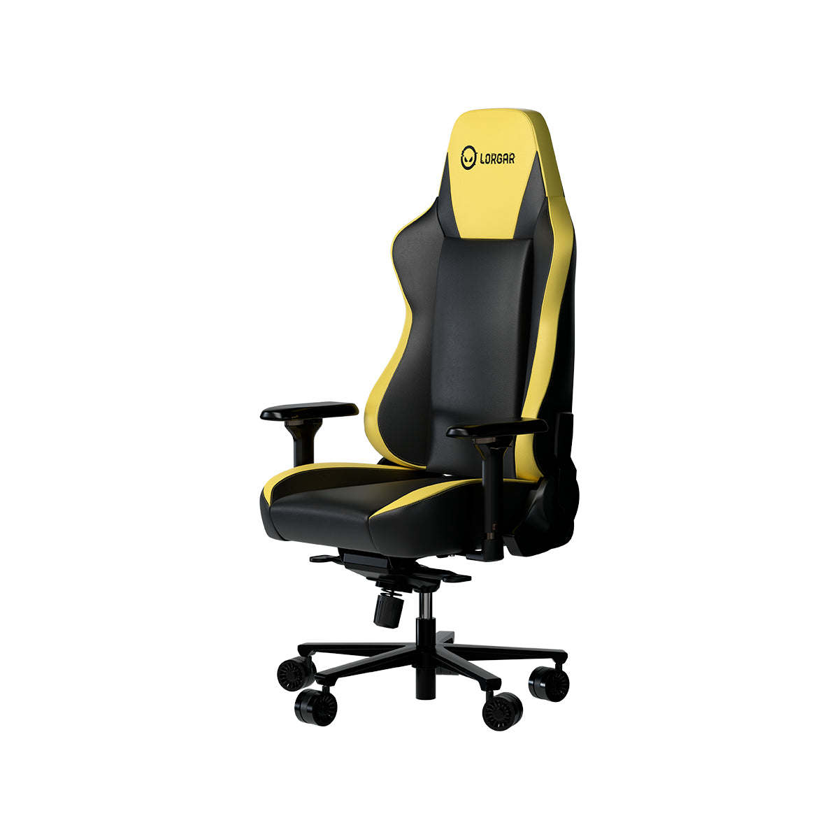 Fotel gamingowy LORGAR Base 311 czarno-żółty.