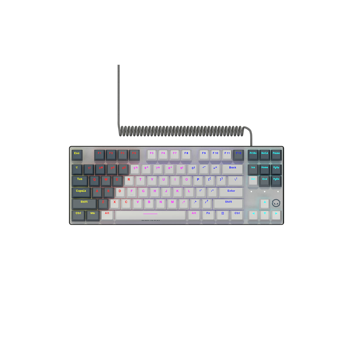 Klawiatura gamingowa LORGAR Azar 514 mechaniczna RGB biała