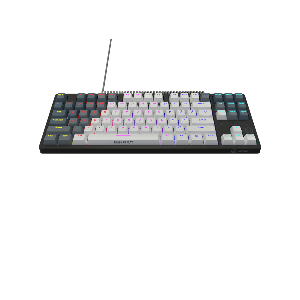 Klawiatura gamingowa LORGAR Azar 514 mechaniczna RGB biała (4)