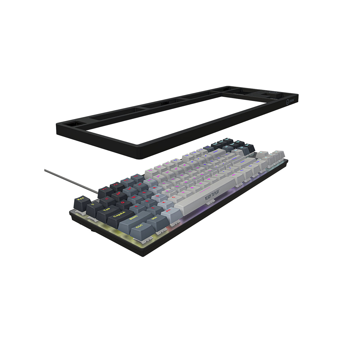 Klawiatura gamingowa LORGAR Azar 514 mechaniczna RGB biała (7)