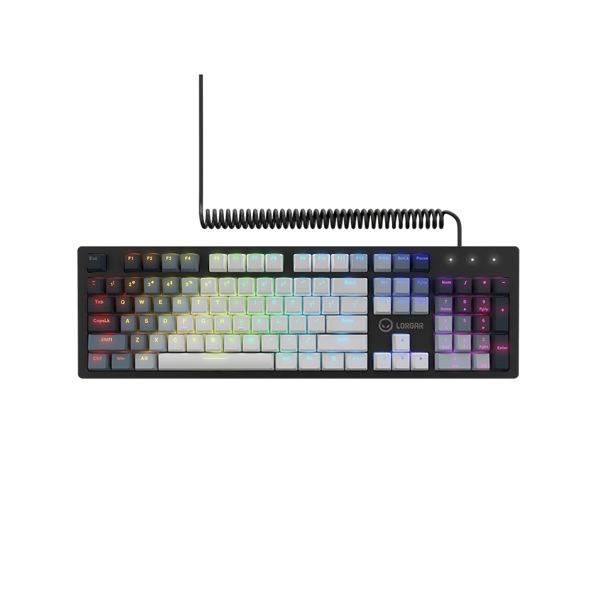 Klawiatura LORGAR Azar 514 RGB przewodowa czarna