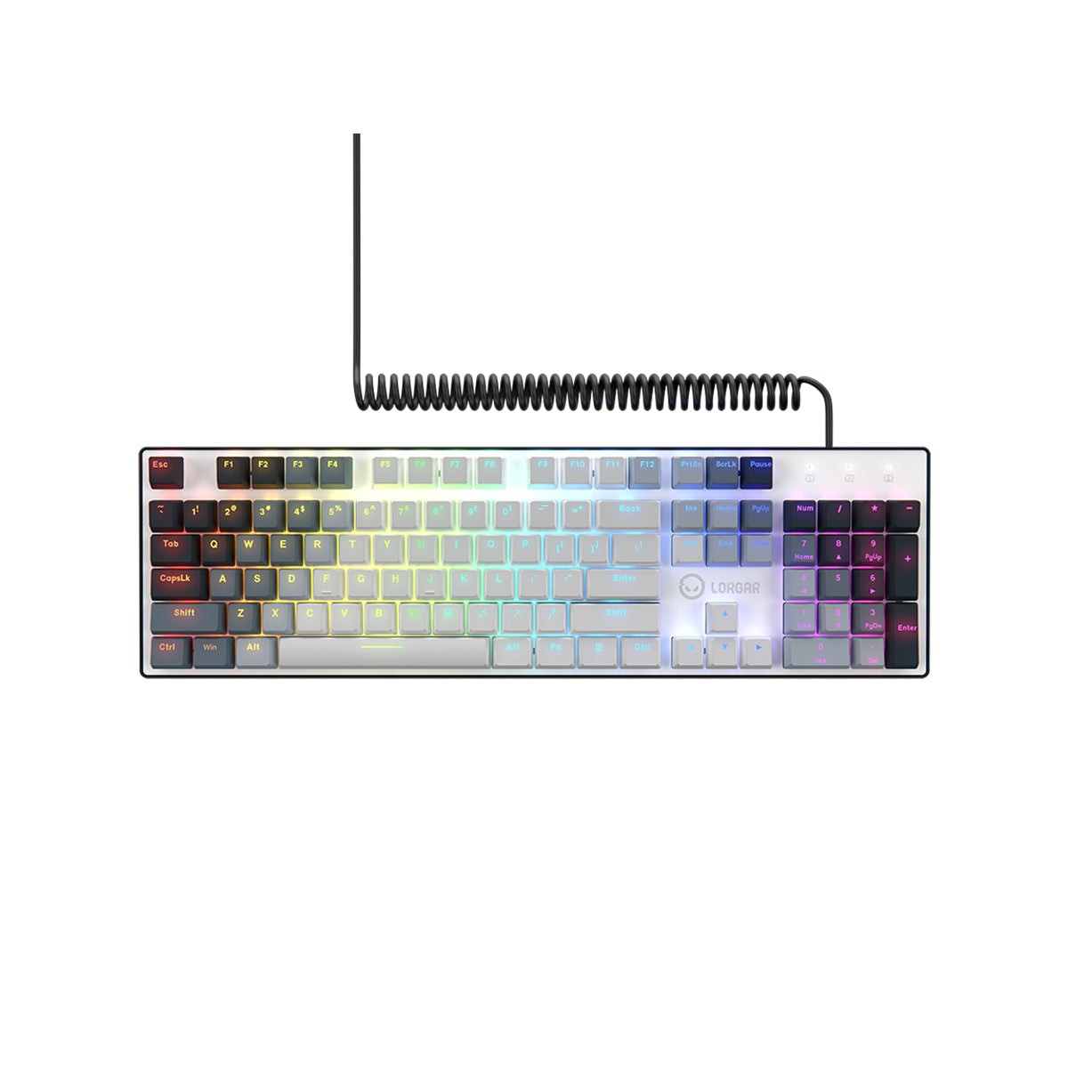 Klawiatura LORGAR Azar 514 RGB przewodowa czarna (2)