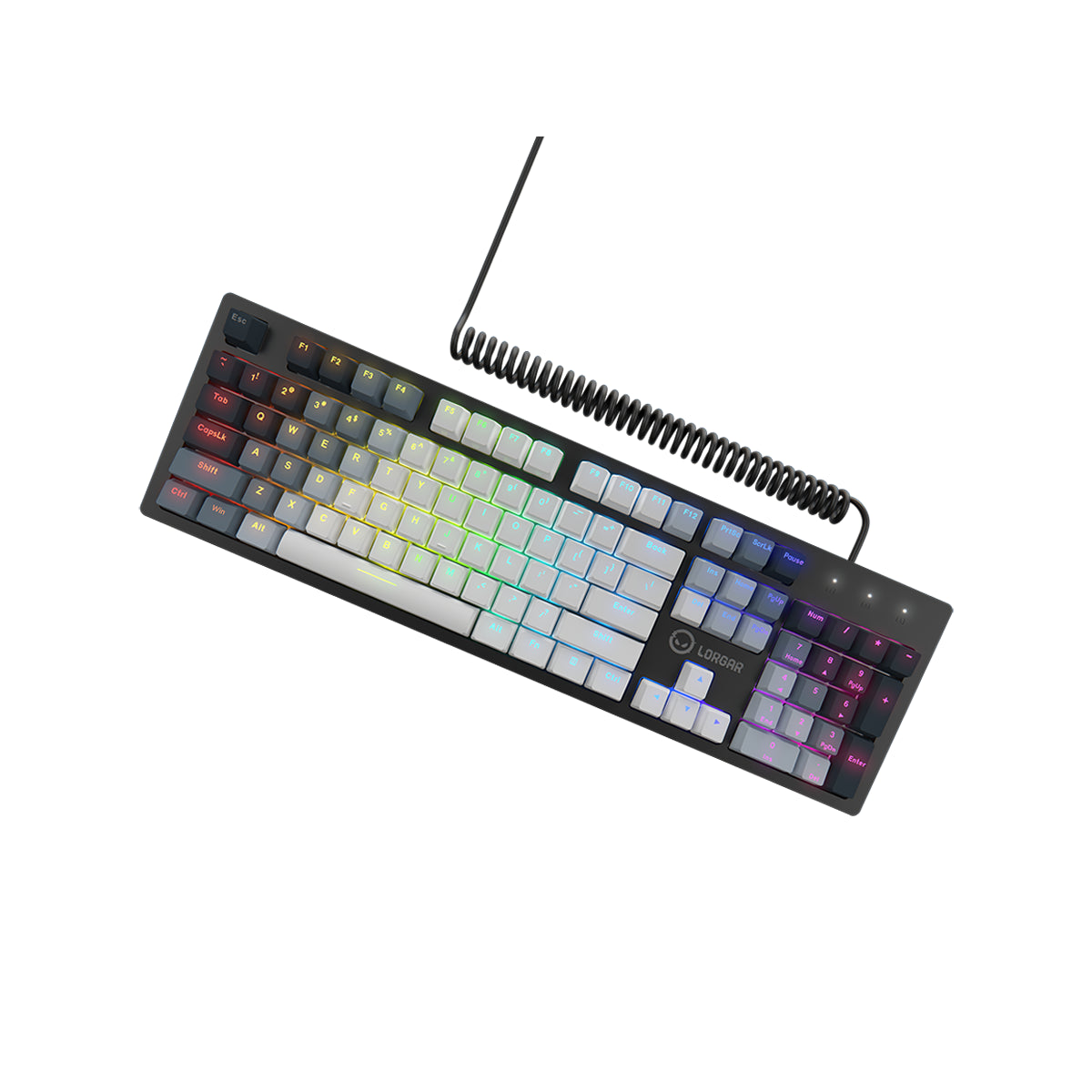 Klawiatura LORGAR Azar 514 RGB przewodowa czarna (3)