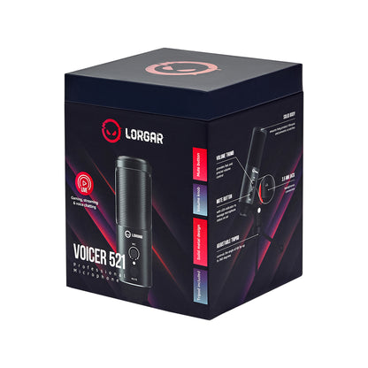 Mikrofon gamingowy LORGAR Voicer 521 USB czarny (5)