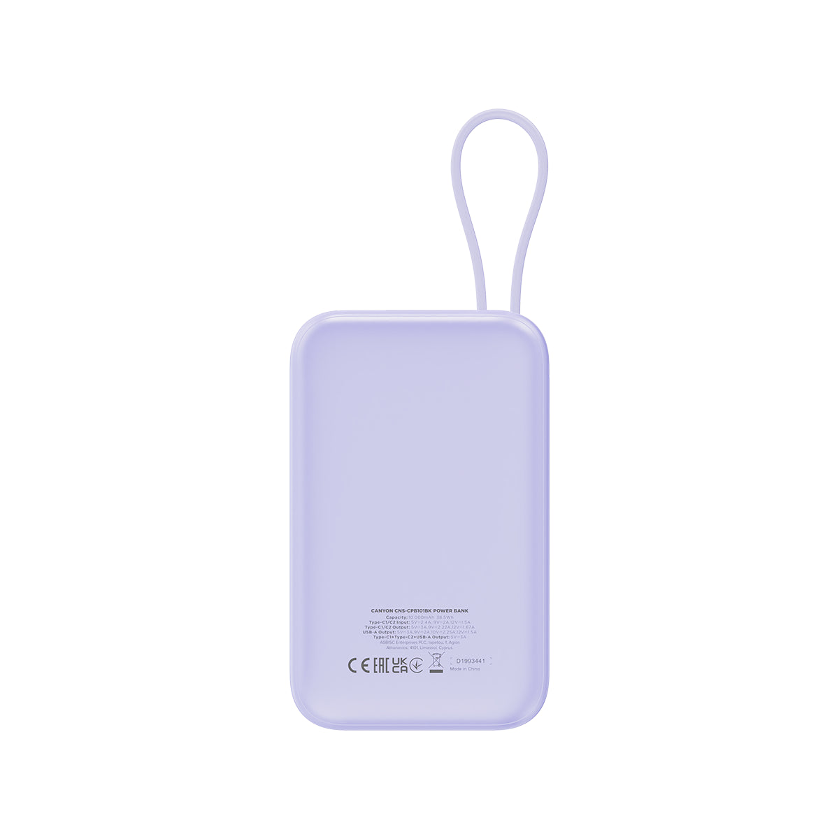 CANYON power bank OnPower 101 10000 mAh Fioletowy 4